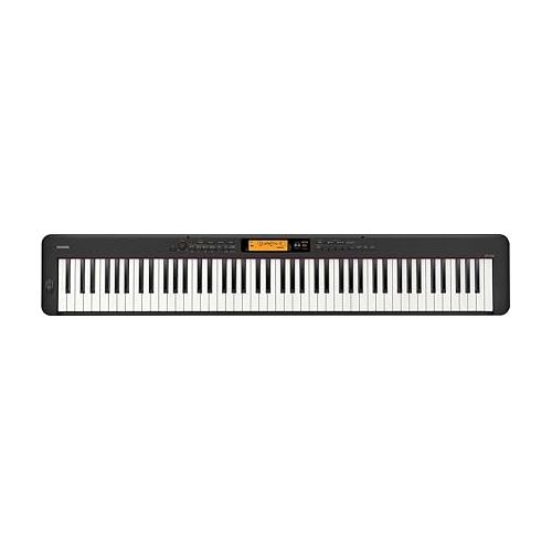 카시오 Casio CDP-S360 88-Key Compact Digital Piano Keyboard with Touch Response, Black Bundle with H&A Studio Headphones, Stand, Bench, Sustain Pedal