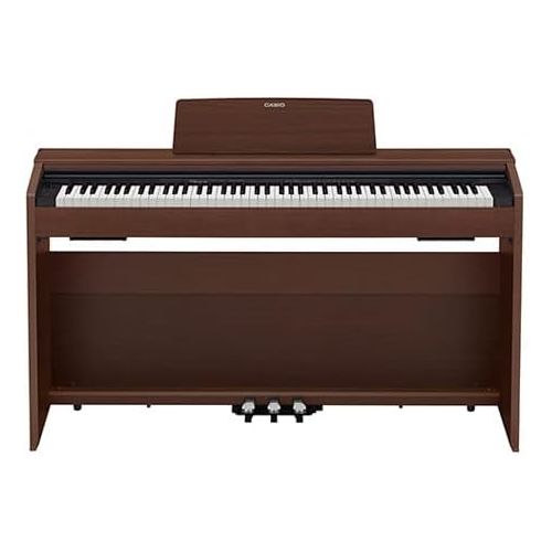 카시오 Casio Privia PX-870 Digital Piano - Walnut Bundle with Adjustable Bench, Headphone, Instructional Book, Online Lessons, Austin Bazaar Instructional DVD, and Polishing Cloth