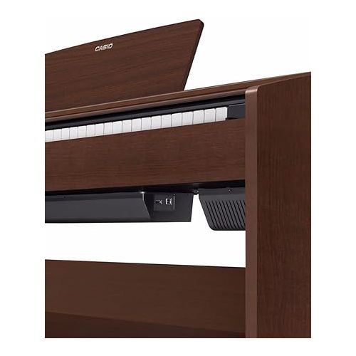 카시오 Casio Privia PX-870 Digital Piano - Walnut Bundle with Adjustable Bench, Headphone, Instructional Book, Online Lessons, Austin Bazaar Instructional DVD, and Polishing Cloth