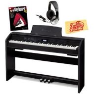 Casio Privia PX-780 88-Key Digital Piano Bundle with Headphones, Instructional Book, and Polishing Cloth - Black