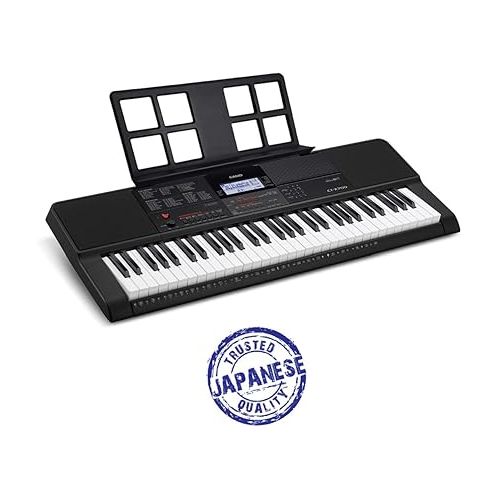 카시오 Casio CT-X700 61-Key Portable Keyboard and OnStage KS7190 Classic Single-X Keyboard Stand, Black