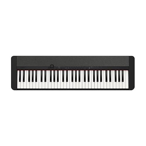 카시오 Casio CT-S1 61-key Portable Keyboard - Black Bundle with Adjustable Stand, Bench, Headphone, Sustain Pedal, Piano Book, Austin Bazaar Instructional DVD, and Polishing Cloth