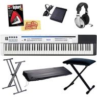 Casio Privia Pro PX-5S 88-Key Digital Stage Piano Bundle with Bench, Stand, Dust Cover, Sustain Pedal, Headphones, Instructional Book, Online Piano Lessons, and Austin Bazaar Polishing Cloth