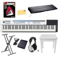 Casio Privia Pro PX-5S 88-Key Digital Stage Piano Bundle with Bench, Stand, Dust Cover, Sustain Pedal, Headphones, Instructional Book, Online Piano Lessons, and Austin Bazaar Polishing Cloth