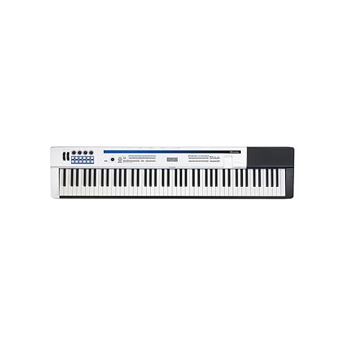 카시오 Casio Privia Pro PX-5S 88-Key Digital Stage Piano Bundle with Bench, Stand, Dust Cover, Sustain Pedal, Headphones, Instructional Book, Online Piano Lessons, and Austin Bazaar Polishing Cloth