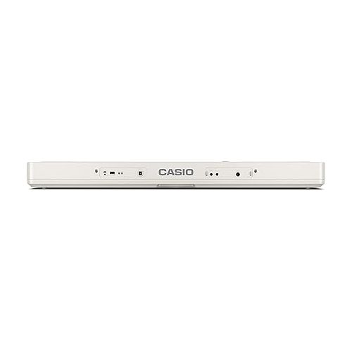 카시오 Casio Casiotone CT-S1 61-Key Portable Digital Keyboard - White Bundle with Adjustable Stand, Bench, Sustain Pedal, Headphone, Instructional Book, Austin Bazaar Instructional DVD, and Polishing Cloth