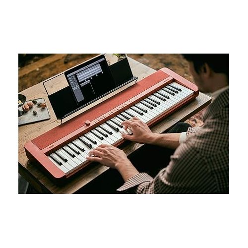 카시오 Casio, 61-Key Portable Keyboard (CT-S1RD) & Wireless Bluetooth MIDI/Audio Adapter (WU-BT10)