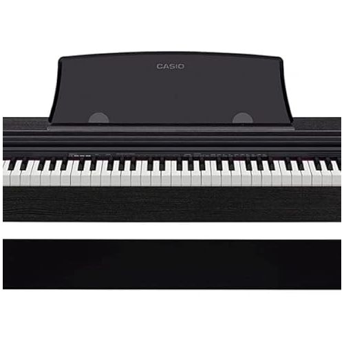 카시오 Casio Privia PX-770 Digital Piano - Black Bundle with Adjustable Bench, Headphone, Instructional Book, Austin Bazaar Instructional DVD, Online Piano Lessons, and Polishing Cloth