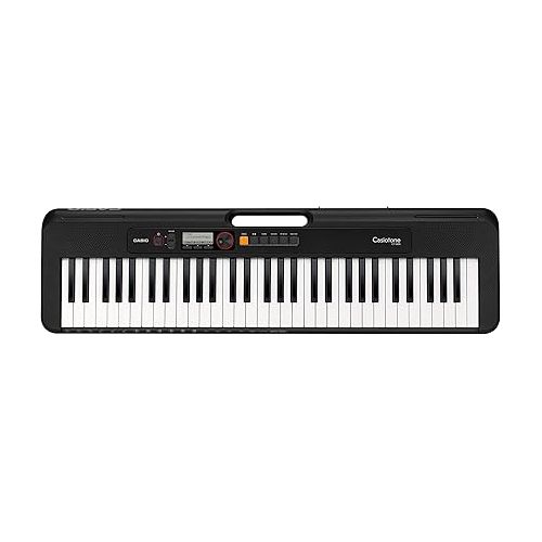 카시오 Casio CT-S200BK 61-Key Premium Keyboard Pack with Stand, Headphones & Power Supply, Black (CAS CTS200BK PPK) | Casio SP-20 Upgraded Piano-Style Sustain Pedal, Black