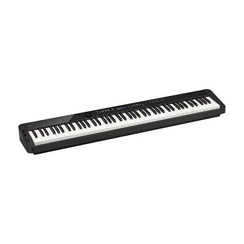 카시오 Casio PX-S3100 Privia 88-Key Digital Piano Keyboard with Touch Response, Black Bundle with H&A Studio Headphones, Stand, Bench, Sustain Pedal