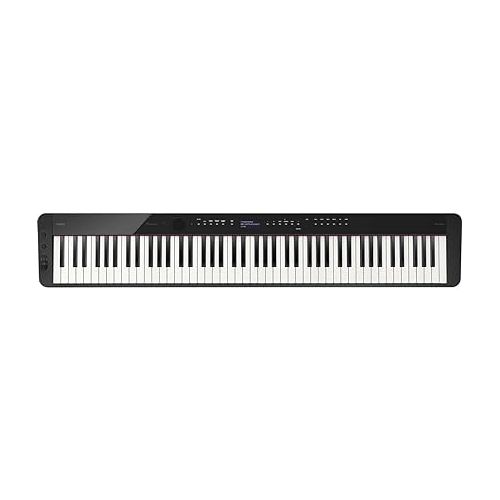 카시오 Casio PX-S3100 Privia 88-Key Digital Piano Keyboard with Touch Response, Black Bundle with H&A Studio Headphones, Stand, Bench, Sustain Pedal