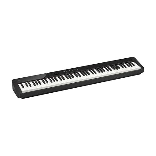 카시오 Casio PX-S1100 Privia 88-Key Slim Stage Portable Digital Piano with Bluetooth Adapter, Black Bundle with Studio Headphones, Keyboard Stand, Bench, Sustain Pedal