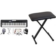 Casio CT-S300 61-Key Premium Keyboard Package with Casio ARBENCH X-Style Adjustable Padded Folding Keyboard Bench