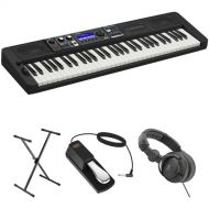 Casio CT-S500 61-Key Portable Keyboard Value Kit with Stand, Pedal, and Headphones