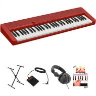 Casio CT-S1 61-Key Portable Digital Piano Essentials Kit (Red)