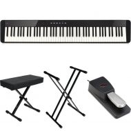 Casio Privia PX-S1100 Digital Piano Essentials Bundle - Black