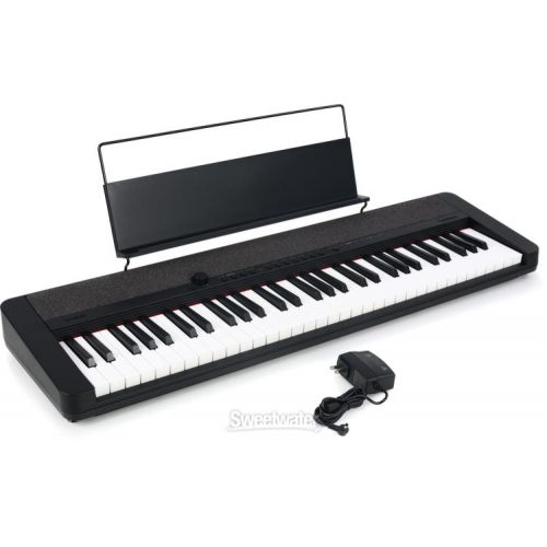 카시오 Casio CT-S1 61-key Portable Keyboard Essentials Bundle - Black