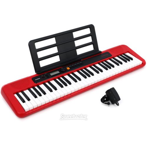 카시오 Casio Casiotone CT-S200 61-key Portable Arranger Keyboard - Red