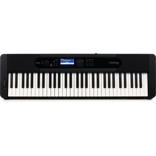 카시오 Casio CT-S400 61-key Ultra-Portable Arranger Keyboard Essentials Bundle - Black