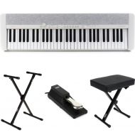 Casio CT-S1 61-key Keyboard Essentials Bundle - White