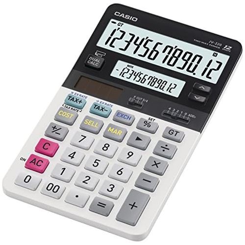 카시오 [아마존베스트]Casio JV-220 Standard Function Calculator with Dual Display