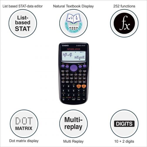 카시오 [아마존베스트]Casio Fx-82es Fx82es Plus Bk Display Scientific Calculations Calculator with 252 Functions