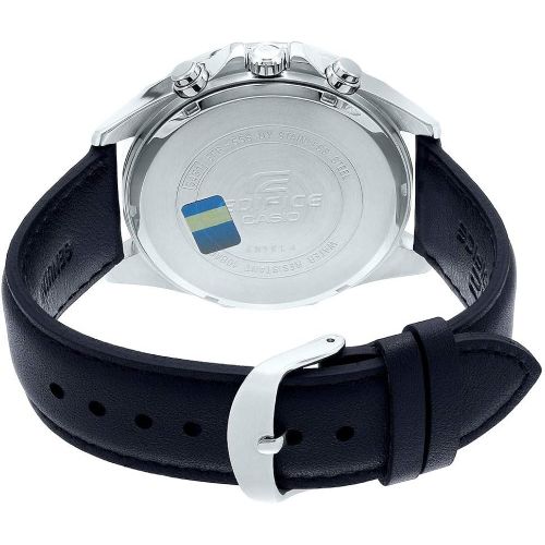 카시오 [아마존 핫딜] [아마존핫딜]Casio Edifice Herrenarmbanduhr EFR-556L-1AVUEF, blau schwarz, massives Edelstahlgehause und Lederarmband, 10 BAR