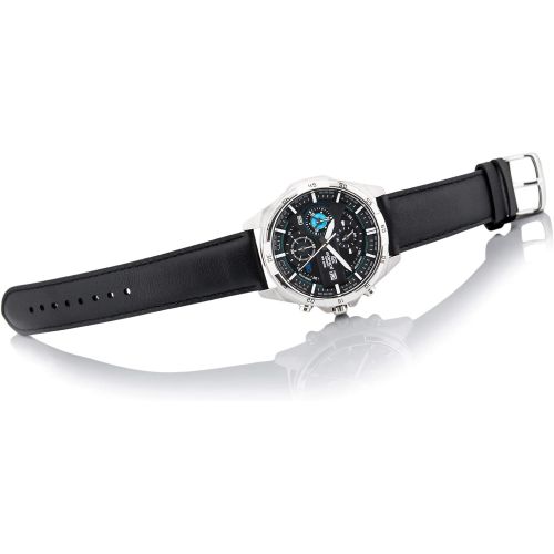 카시오 [아마존 핫딜] [아마존핫딜]Casio Edifice Herrenarmbanduhr EFR-556L-1AVUEF, blau schwarz, massives Edelstahlgehause und Lederarmband, 10 BAR