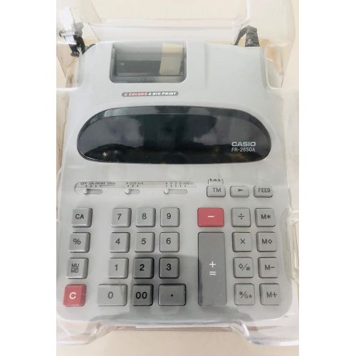카시오 Casio Printing Calculator FR-2650A GY-W 2-Color Printing 12-Digit
