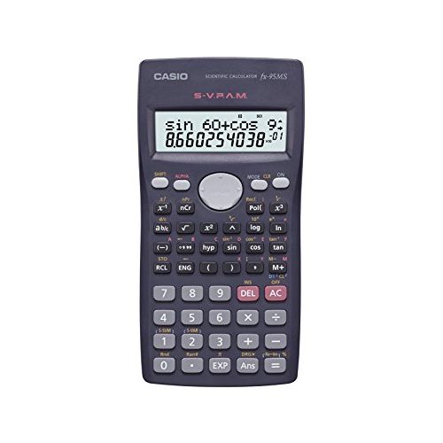 카시오 Casio Fx-95ms Scientific Calculator with 2-line Natural Textbook Display 244 Function Black Color