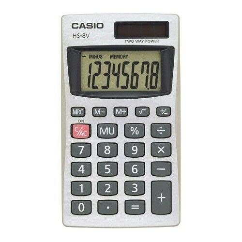 카시오 Casio HS-8V Hand-Held Solar Calculator