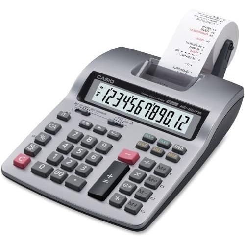 카시오 CASIO Enterprises HR150TM HR-150TM Two-Color Printing Calculator, Black/Red Print, 2.4 Lines/Sec