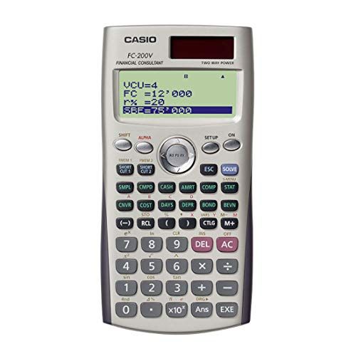 카시오 Casio FC-200V Financial Calculator with 4-Line Display