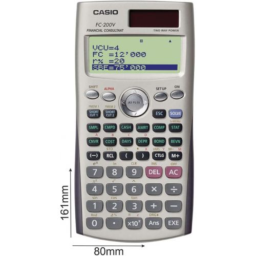 카시오 Casio FC-200V Financial Calculator with 4-Line Display