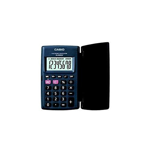 카시오 Casio Hl-820lv-bk-w Portable Type Calculator with 8-Digit Extra Big Display