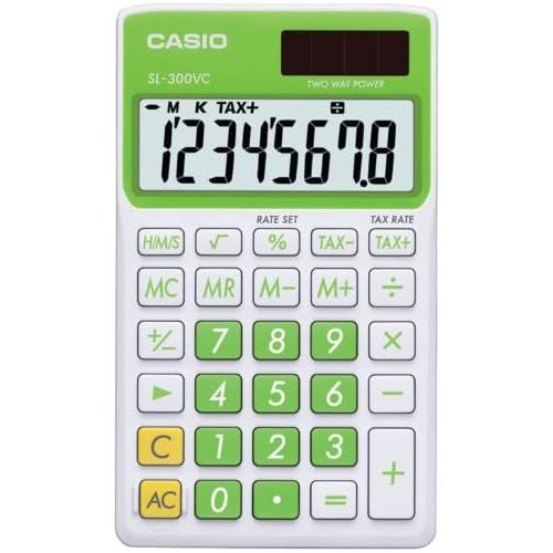 카시오 Casio SL-300VC Standard Function Calculator, Green