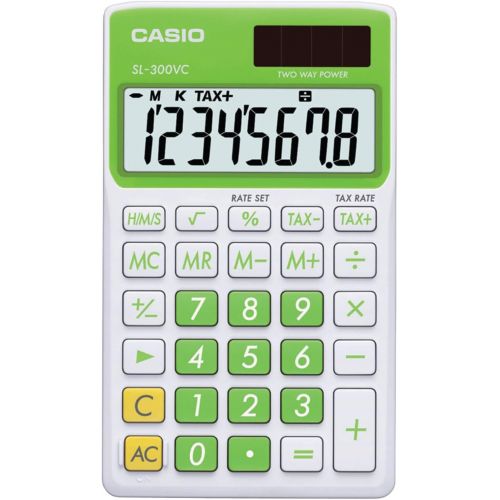 카시오 Casio SL-300VC Standard Function Calculator, Green