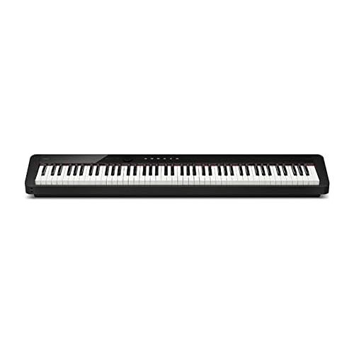 카시오 Casio Privia PX-S1100 Digital Piano Bundle with Adjustable Stand, Bench, Sustain Pedal, Instructional Book, Austin Bazaar Instructional DVD, and Polishing Cloth - Black