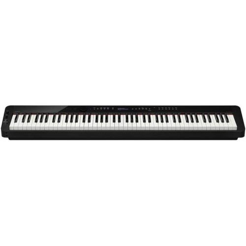 카시오 Casio PX-S3000 Privia 88-Key Slim Digital Console Piano with 700 Tones & 200 Rhythms, Black - Bundle With On-Stage KPK6520 Keyboard Stand/Bench Pack, Behringer HPS3000 HP Studio He
