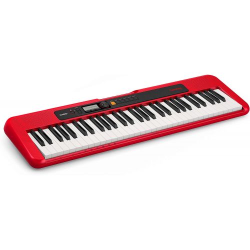 카시오 Casio CT-S200RD 61-Key Premium Keyboard Package with Headphones, Stand, Power Supply, 6-Foot USB Cable and eMedia Instructional Software, Red (CAS CTS200RD EPA)