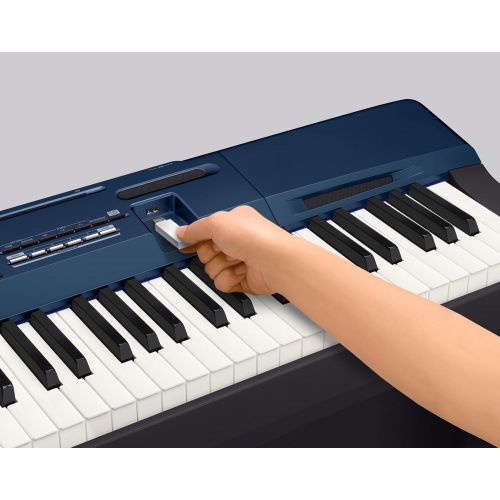 카시오 Casio Privia PX-560 Digital Piano - Blue Bundle with Adjustable Stand, Bench, Dust Cover, Headphones, Sustain Pedal, Instructional Book, Austin Bazaar Instructional DVD, and Polish