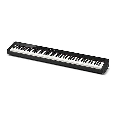 카시오 Casio Privia PX-S1000 Digital Piano - Black Bundle with CS-68 Stand, SP-34 Three Pedal System, Furniture Bench, Instructional Book, Online Lessons, Austin Bazaar Instructional DVD,