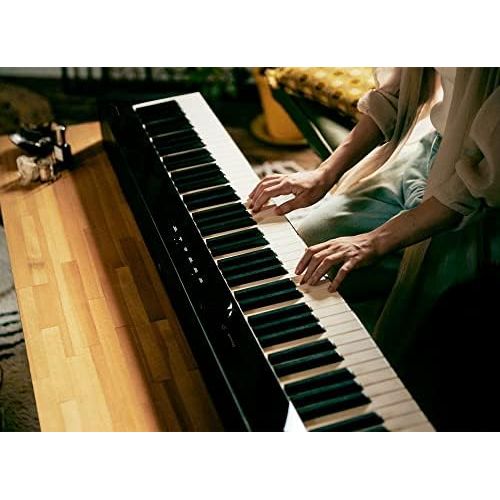 카시오 Casio Privia PX-S1000 Digital Piano - Black Bundle with CS-68 Stand, SP-34 Three Pedal System, Furniture Bench, Instructional Book, Online Lessons, Austin Bazaar Instructional DVD,