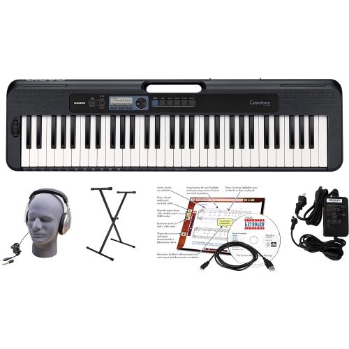 카시오 Casio CT-S300 61-Key Premium Keyboard Package with Headphones, Stand, Power Supply, 6-Foot USB Cable and eMedia Instructional Software (CAS CTS300 EPA)