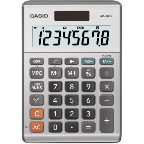 카시오 Casio MS-80B Standard Function Desktop Calculator,Black
