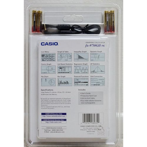 카시오 Casio fx-9750GII, Graphing Calculator, Pink (FX9750GII-PK)