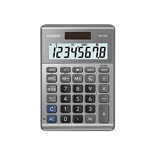 카시오 Casio MS-80B Standard Function Desktop Calculator, Silver