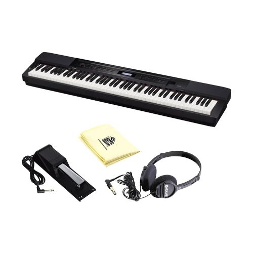카시오 Casio PX350 Digital Piano With Free Headphones,Sustain Pedal, and Polishing Cloth