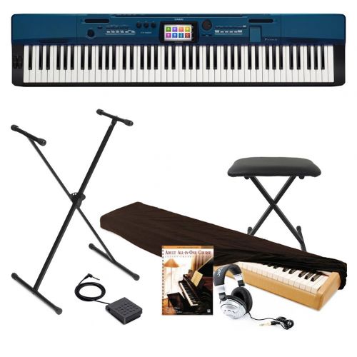 카시오 Casio PX560BE 88-Key Digital Stage Piano, Keyboard Bench,Pedal with Stand and Dust Cover & Adult All-In-One Course: Lesson-Theory-Technic: Level 1