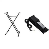 Casio ARDX Double X Keyboard Stand and Casio SP20 Piano Style Sustain Pedal Bundle